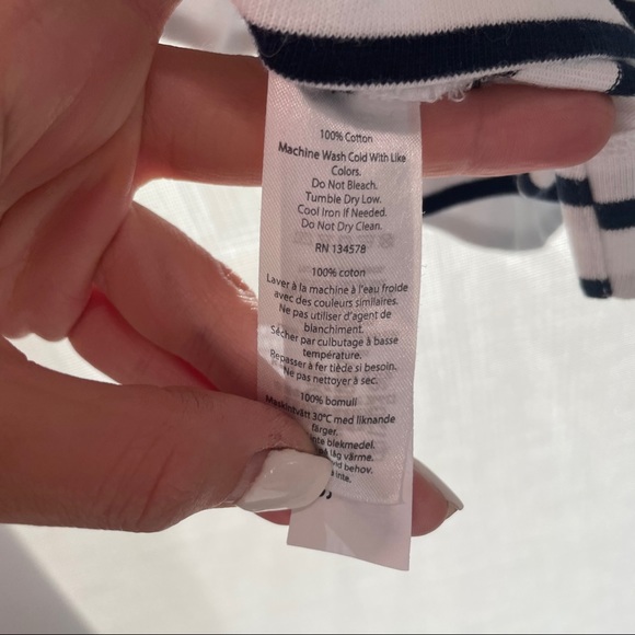 Vineyard Vines Short-Sleeve Stripe Boatneck Top S - Picture 7 of 8